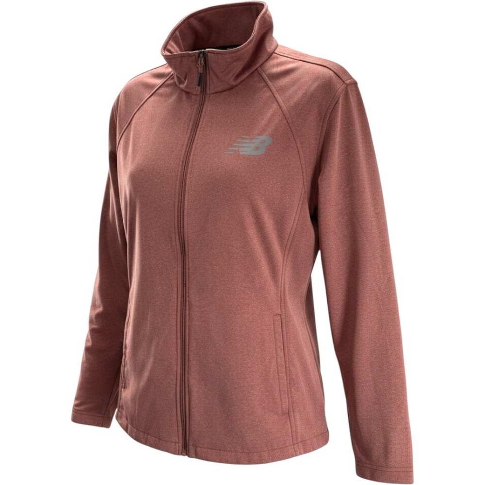 New Balance Performance Full Zip Athletic Jacket Clay Red Womens XLarge